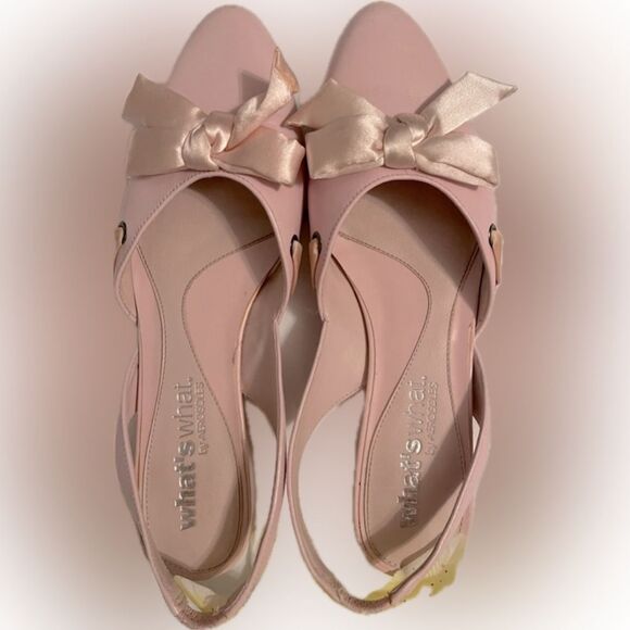 Adorable! What’s What by Aerosoles “Stop N Bow” pink shoes! - Picture 4 of 15